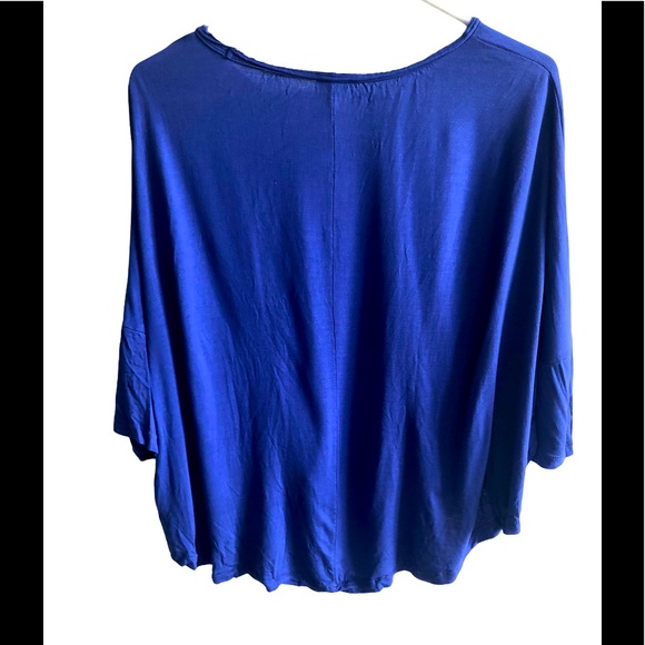 WILFRED royal blue high-low slouchy cropped top L! - Picture 2 of 5